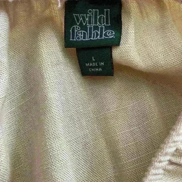 Wild Fable Tan Cut Out off the shoulder DRESS NEVER WORN TAN CREAM L - Picture 3 of 4